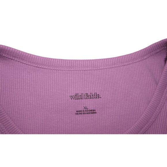 Wild Fable Ribbed Purple Crop Tank Top XL - Picture 2 of 4